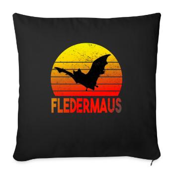 Bat - Sofa pillowcase 17,3'' x 17,3'' (45 x 45 cm) - black - Front