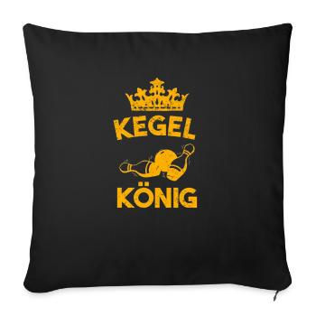 Kegel König - Sofakissenbezug 45 x 45 cm - Schwarz - Vorne
