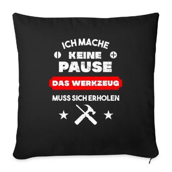 Werkzeug - Sofakissenbezug 45 x 45 cm - Schwarz - Vorne
