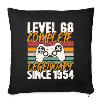 Niveau 68 Complet Vintage Anniversaire 68 Ans - Housse de coussin décorative 45 x 45 cm - noir - Devant