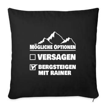 rainer - Sofakissenbezug 45 x 45 cm - Schwarz - Vorne