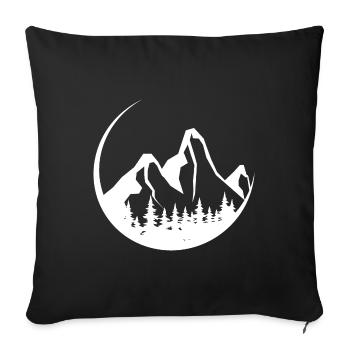Kreis - Berg - (7) - Sofakissenbezug 45 x 45 cm - Schwarz - Vorne