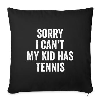 Tennis Parent Tennis Mom Dad Funny - Sofa pillowcase 17,3'' x 17,3'' (45 x 45 cm) - black - Front