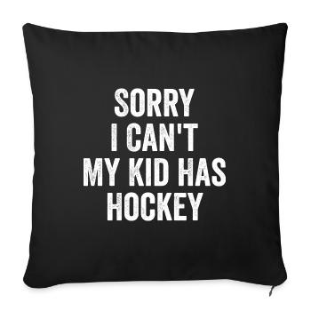 Hockey Parent Hockey Mom Dad Funny - Sofa pillowcase 17,3'' x 17,3'' (45 x 45 cm) - black - Front