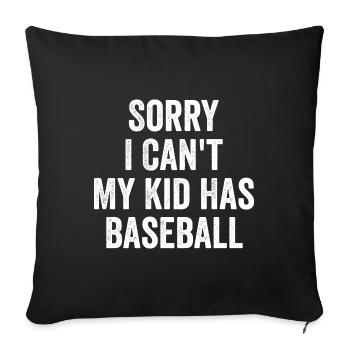 Baseball Parent Baseball Mom Dad Funny - Sofa pillowcase 17,3'' x 17,3'' (45 x 45 cm) - black - Front