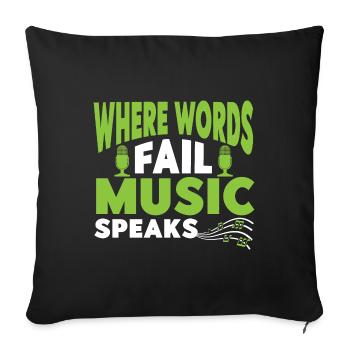 Musician Music Rhythm Clef - Sofa pillowcase 17,3'' x 17,3'' (45 x 45 cm) - black - Front