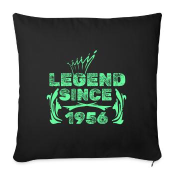 Année 1956 - Housse de coussin décorative 45 x 45 cm - noir - Devant