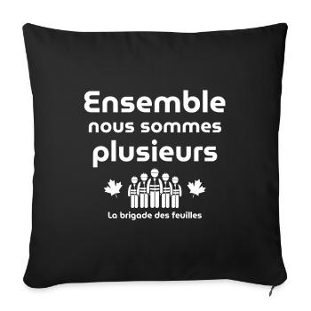 maintenance agent, roads, municipal officials - Sofa pillowcase 17,3'' x 17,3'' (45 x 45 cm) - black - Front
