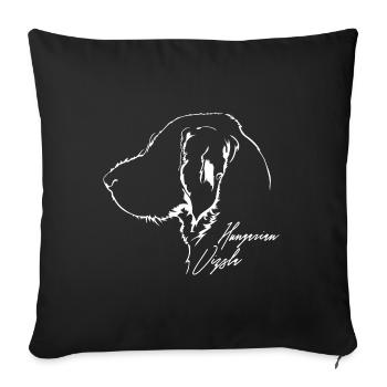 HUNGARIAN VIZSLA Wirehaired Profile Dogs Wilsigns - Sofa pillowcase 17,3'' x 17,3'' (45 x 45 cm) - black - Front