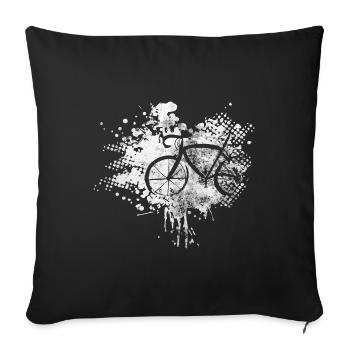 Splash - Cycling - (2) - Sofa pillowcase 17,3'' x 17,3'' (45 x 45 cm) - black - Front