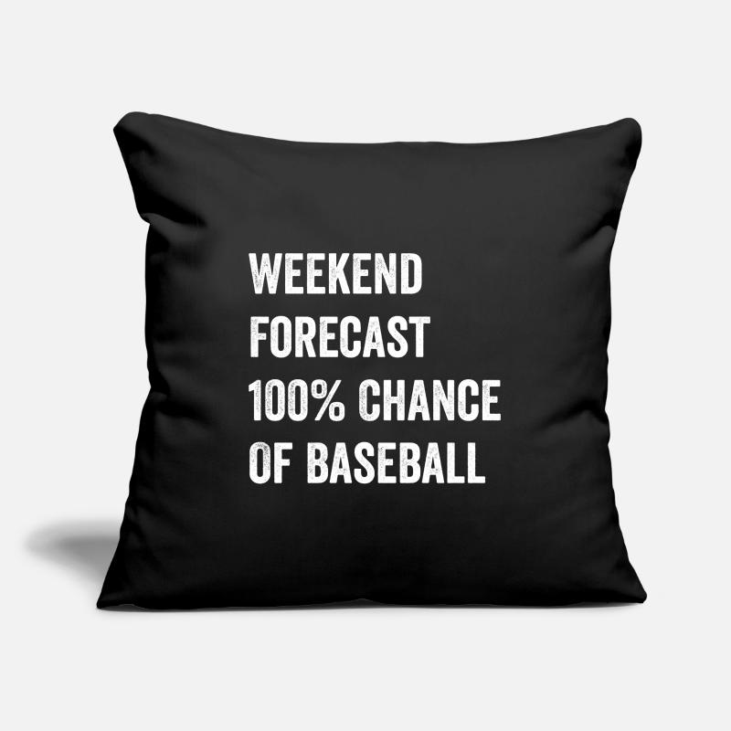 Wochenendvorhersage Lustiger Baseball-Liebhaber Sofakissenbezug 45 x 45 cm