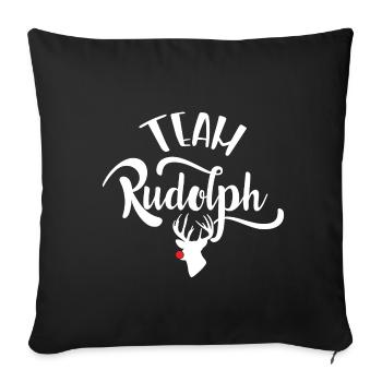 Équipe Rudolph Reindeer Rudolf Christmas Gift - Housse de coussin décorative 45 x 45 cm - noir - Devant