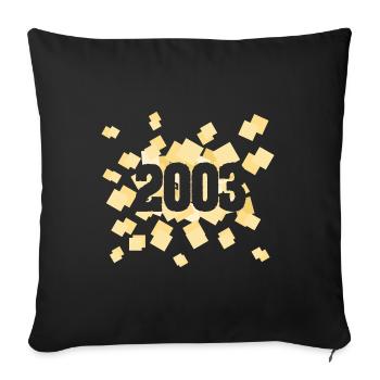 Witzig 2003 - Housse de coussin décorative 45 x 45 cm - noir - Devant