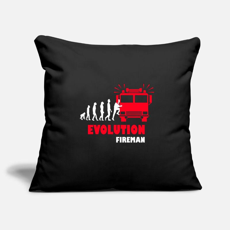 Pompiers Fireman Evolution Housse de coussin décorative 45 x 45 cm