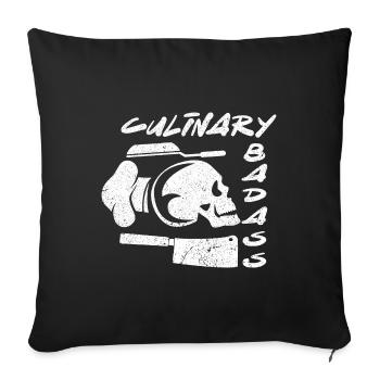 Cook -starred chef Gastro Restaurant - Sofa pillowcase 17,3'' x 17,3'' (45 x 45 cm) - black - Front