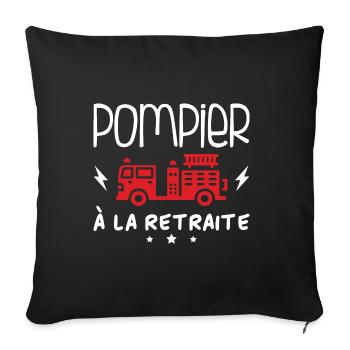 Pompier À La Retraite - Housse de coussin décorative 45 x 45 cm - noir - Devant