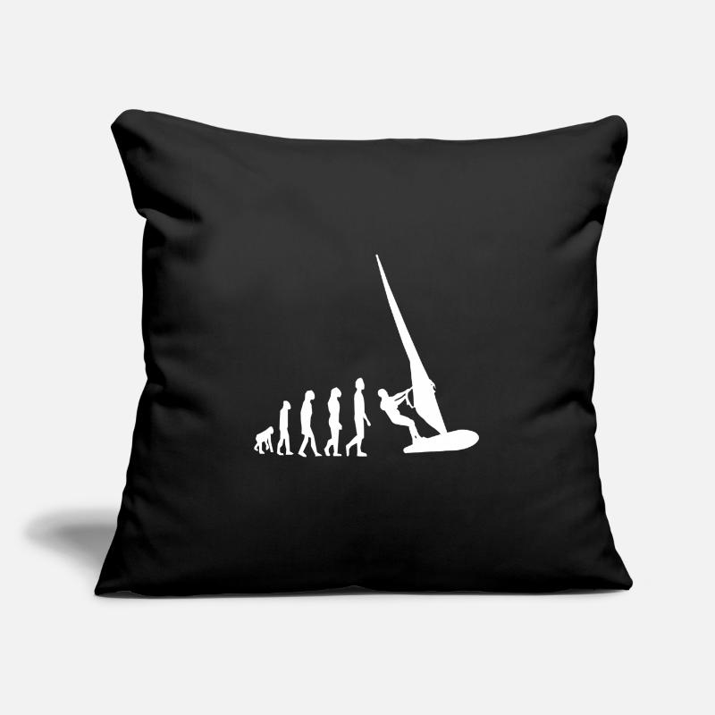 Windsurfing Evolution Windsurfer Surfing Housse de coussin décorative 45 x 45 cm