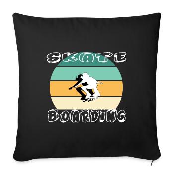 Skater Skateboarder Skateboarding - Sofa pillowcase 17,3'' x 17,3'' (45 x 45 cm) - black - Front