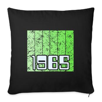 Retro Green vintage 1965 - Sofa pillowcase 17,3'' x 17,3'' (45 x 45 cm) - black - Front