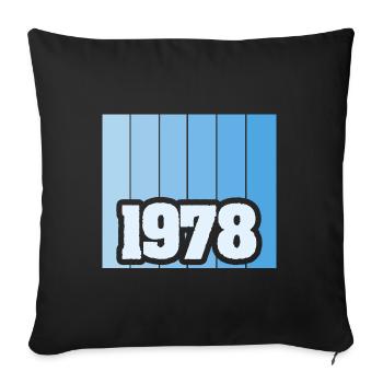 Born 1978 - Sofa pillowcase 17,3'' x 17,3'' (45 x 45 cm) - black - Front