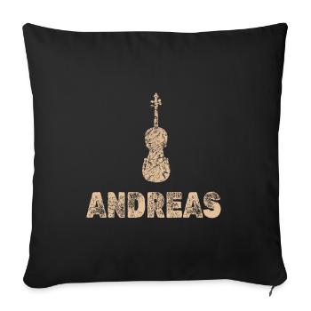 Violoncelle Andreas - Housse de coussin décorative 45 x 45 cm - noir - Devant
