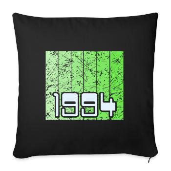 Year 1994 - Sofa pillowcase 17,3'' x 17,3'' (45 x 45 cm) - black - Front
