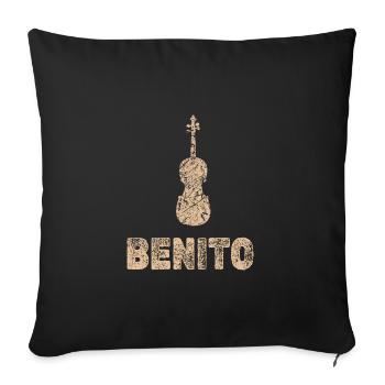 Viola Benito - Sofa pillowcase 17,3'' x 17,3'' (45 x 45 cm) - black - Front