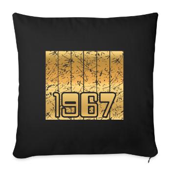 1967 - Sofa pillowcase 17,3'' x 17,3'' (45 x 45 cm) - black - Front