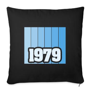 Witzig 1979 - Sofa pillowcase 17,3'' x 17,3'' (45 x 45 cm) - black - Front