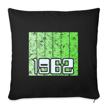 Green 1962 - Sofa pillowcase 17,3'' x 17,3'' (45 x 45 cm) - black - Front