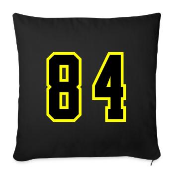 84 Number Jersey - Sofa pillowcase 17,3'' x 17,3'' (45 x 45 cm) - black - Front