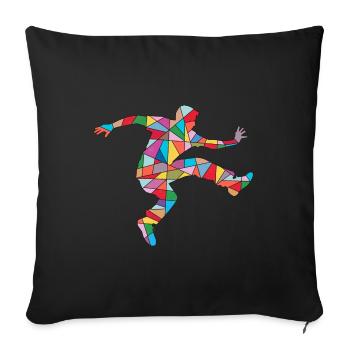 Parkour Running Colorful Freerunner Freerunning - Sofa pillowcase 17,3'' x 17,3'' (45 x 45 cm) - black - Front