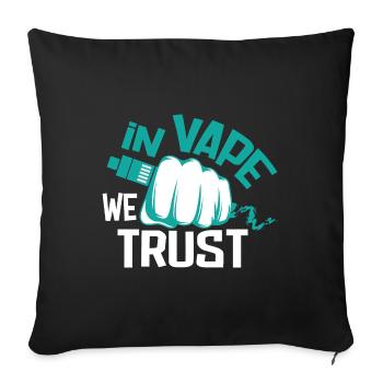 E-Cigarette E-Shisha Vapor Liquid - Sofa pillowcase 17,3'' x 17,3'' (45 x 45 cm) - black - Front