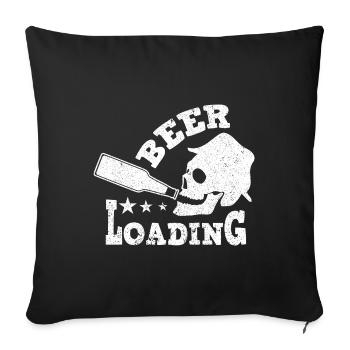 Bière Bière Bière Boire de la bière Alcohol Party - Housse de coussin décorative 45 x 45 cm - noir - Devant