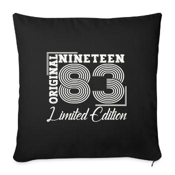 Born 1983 40th birthday Gift man/ woman - Sofa pillowcase 17,3'' x 17,3'' (45 x 45 cm) - black - Front