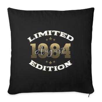 40ème Anniversaire Original Août 1984 Millésime 1984 - Housse de coussin décorative 45 x 45 cm - noir - Devant