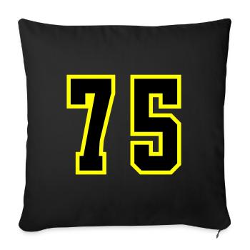 75 Number Leotard - Sofa pillowcase 17,3'' x 17,3'' (45 x 45 cm) - black - Front