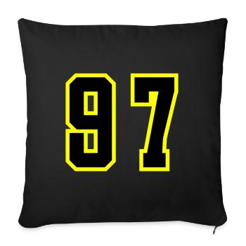 97 Number Leotard - Sofa pillowcase 17,3'' x 17,3'' (45 x 45 cm) - black - Front