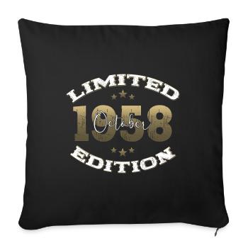 66e anniversaire Légende Octobre 1958 Volume 58 - Housse de coussin décorative 45 x 45 cm - noir - Devant