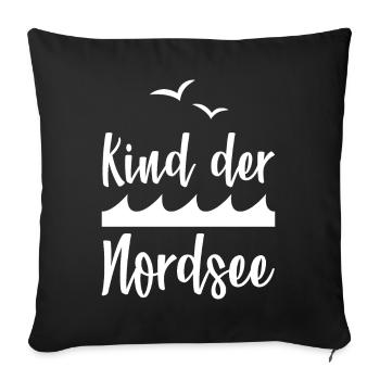 KIND DER NORDSEE - Sofakissenbezug 45 x 45 cm - Schwarz - Vorne