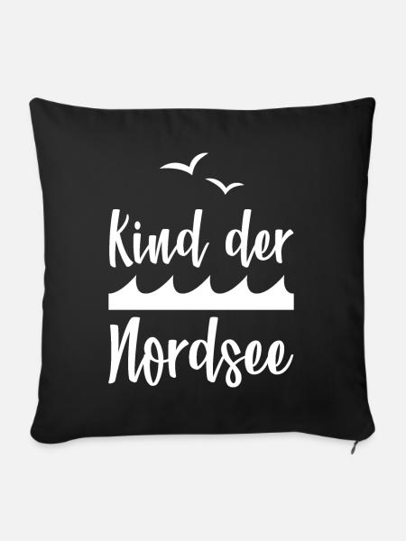 KIND DER NORDSEE - Sofakissenbezug 45 x 45 cm - Schwarz