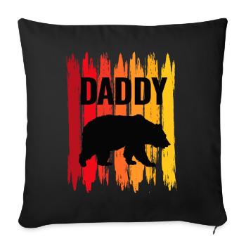 Strong Best Papa Bear Daddy Cool Gift Dad - Sofa pillowcase 17,3'' x 17,3'' (45 x 45 cm) - black - Front