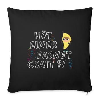 Fasnet gsait Party Mallorca Karneval Shirt - Sofakissenbezug 45 x 45 cm - Schwarz - Vorne
