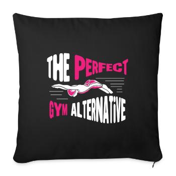 Swimmers Swimming 50 meters track Breaststroke - Sofa pillowcase 17,3'' x 17,3'' (45 x 45 cm) - black - Front