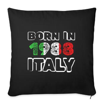 Année 1988 - Housse de coussin décorative 45 x 45 cm - noir - Devant