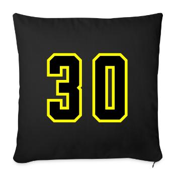 Justaucorps à 30 chiffres - Housse de coussin décorative 45 x 45 cm - noir - Devant
