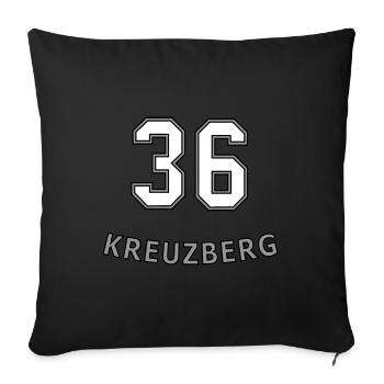 KREUZBERG 36 - Sofakissenbezug 45 x 45 cm - Schwarz - Vorne