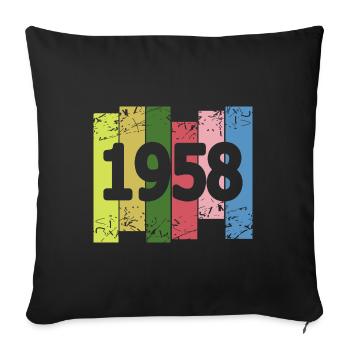 Witzig 1958 - Housse de coussin décorative 45 x 45 cm - noir - Devant