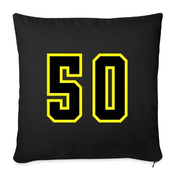 50 Number Leotard - Sofa pillowcase 17,3'' x 17,3'' (45 x 45 cm) - black - Front