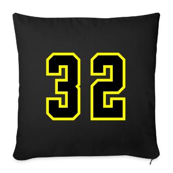 32 Number Leotard - Sofa pillowcase 17,3'' x 17,3'' (45 x 45 cm) - black - Front